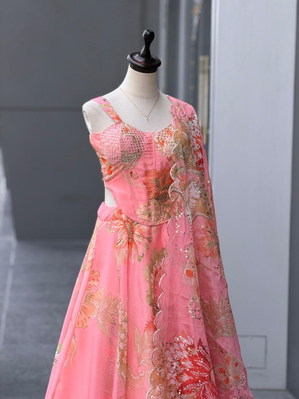Pure Organza Digital Printed Lehenga Choli