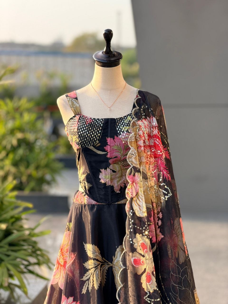 Pure Organza Digital Printed Lehenga Choli