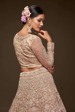 Off White Heavy Designer Embroidered Lehenga Choli