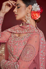 Rose Pink Heavy Designer Embroidered Lehenga Choli