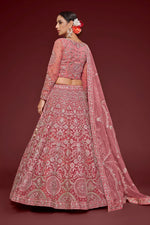 Rose Pink Heavy Designer Embroidered Lehenga Choli