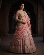 Elegant Gold Crush Embroidered Lehenga Choli