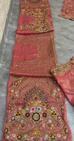 Elegant Gold Crush Embroidered Lehenga Choli