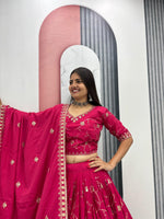 Heavy Designer Crepe SilkEmbroidery Lehenga Choli