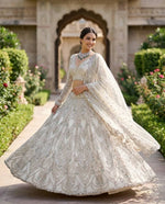 Luxurious White Coding Sequins Stone Lehenga Choli
