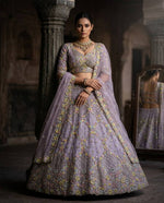 Elegant Lavender Sequins Embroidered Lehenga Choli