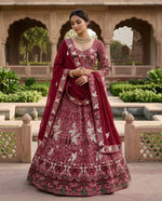 Gorgeous Red Sequins Embroidered Georgette Lehenga Choli