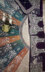 Stunning Multi Color Coding Sequins Work Lehenga Choli