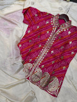 Elegant Pink & White Embroidered Lehenga with Designer Jacket