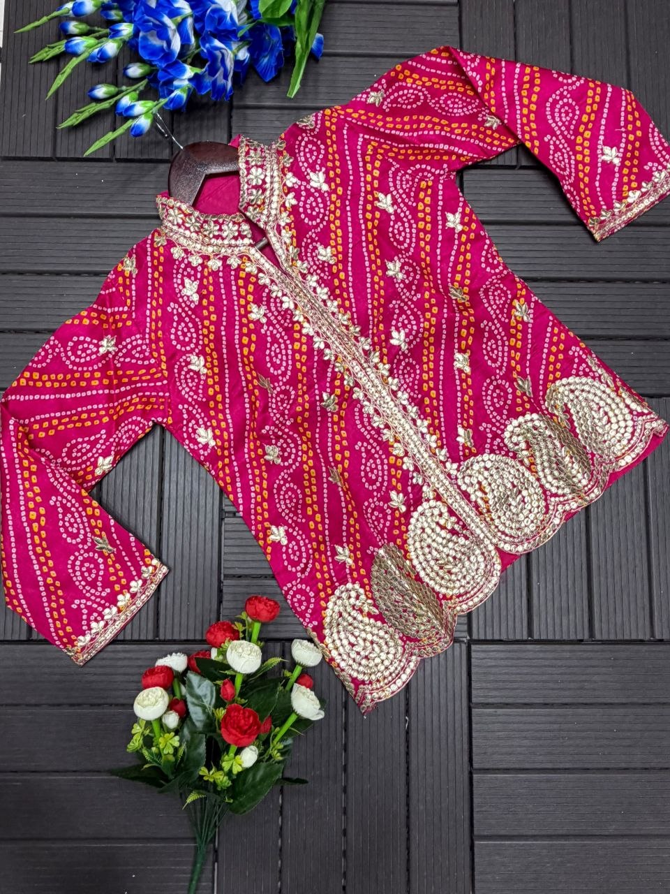 Elegant Pink & White Embroidered Lehenga with Designer Jacket