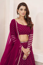 Radiant Rani Pink Sequins Georgette Lehenga Choli
