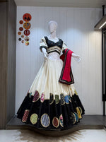 Elegant White & Black Navratri Lehenga Choli