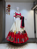 Elegant Pink & White Navratri Lehenga Choli