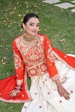 Orange Designer Embroidered Lehenga Choli