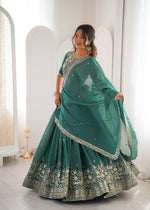 Trending Rama Color Gorgeous Look Lehenga Choli