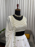 Buy Faux Georgette Lehenga Choli with Thread & Sequins Work Online