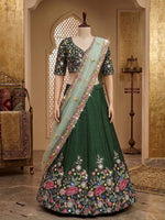 Premium Super Satin Silk Lehenga Choli with Embroidery Sequins Work