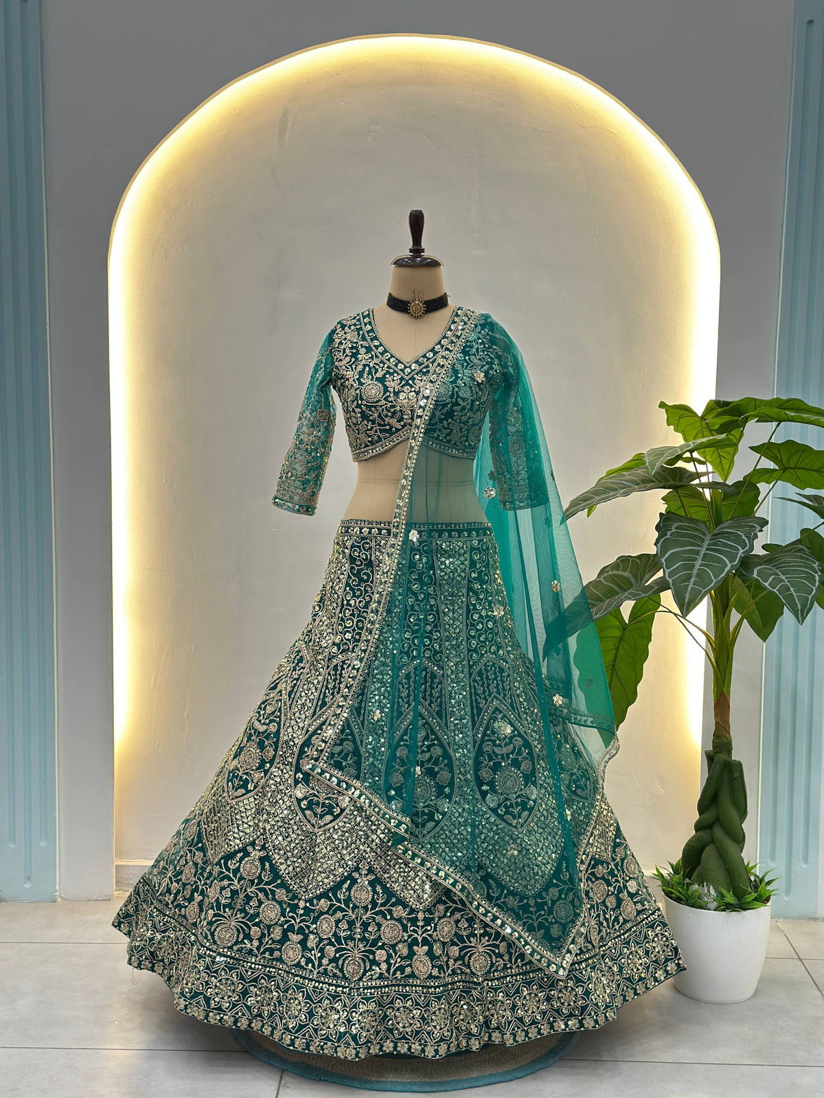 Designer Butterfly Net Lehenga Choli