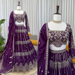 Purple color Designer Lehenga Choli for Wedding