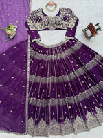 Purple color Designer Lehenga Choli for Wedding