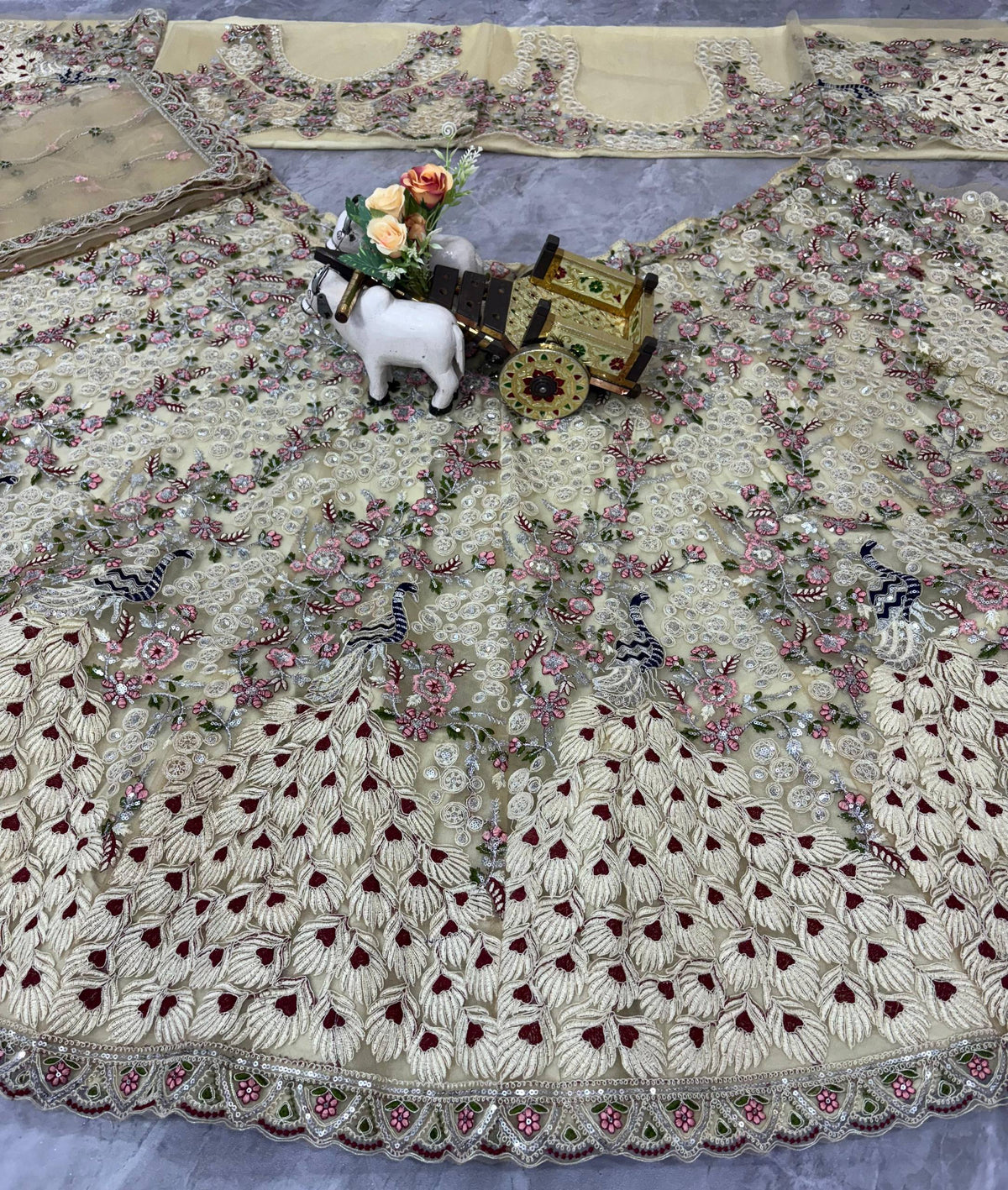 Premium Soft Net Lehenga Choli with Coding Sequins Work