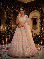 Designer Soft Butterfly Net Lehenga Choli with Real Mirror