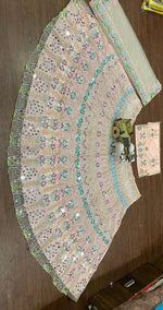 Designer Soft Butterfly Net Lehenga Choli with Real Mirror