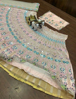 Designer Soft Butterfly Net Lehenga Choli with Real Mirror