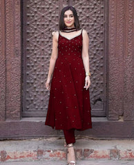 Buy Maroon Kurtas Sets online in India - Joshindia