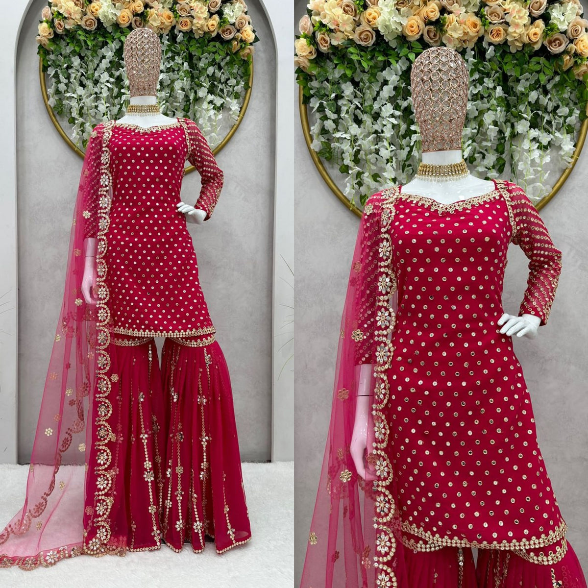 Buy Red Kurtas Dupatta Kurta Sets online in India - Joshindia