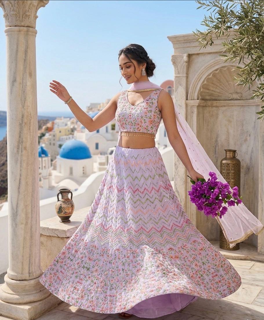 Beautiful Multi Color Designer Lehenga Choli