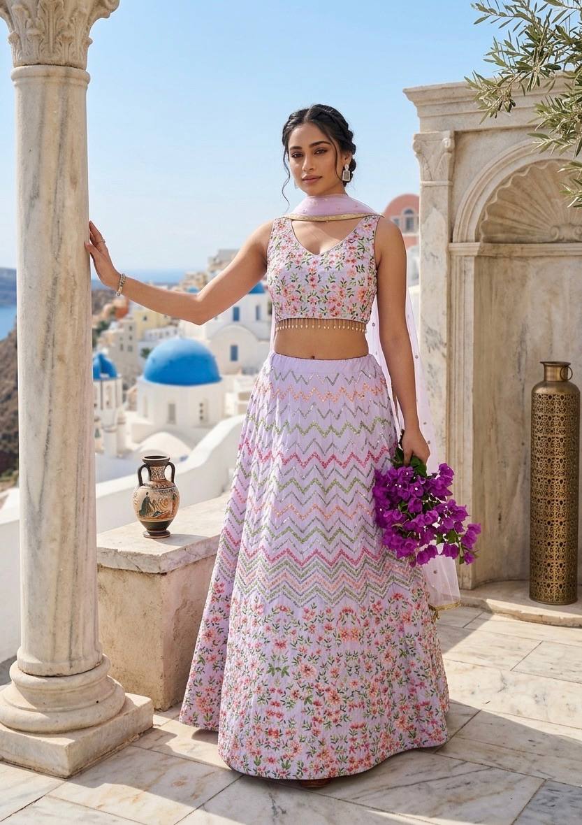 Beautiful Multi Color Designer Lehenga Choli
