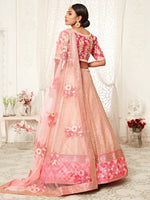 Buy Blush Pink Soft Net Designer Wedding & Festive Lehenga Choli