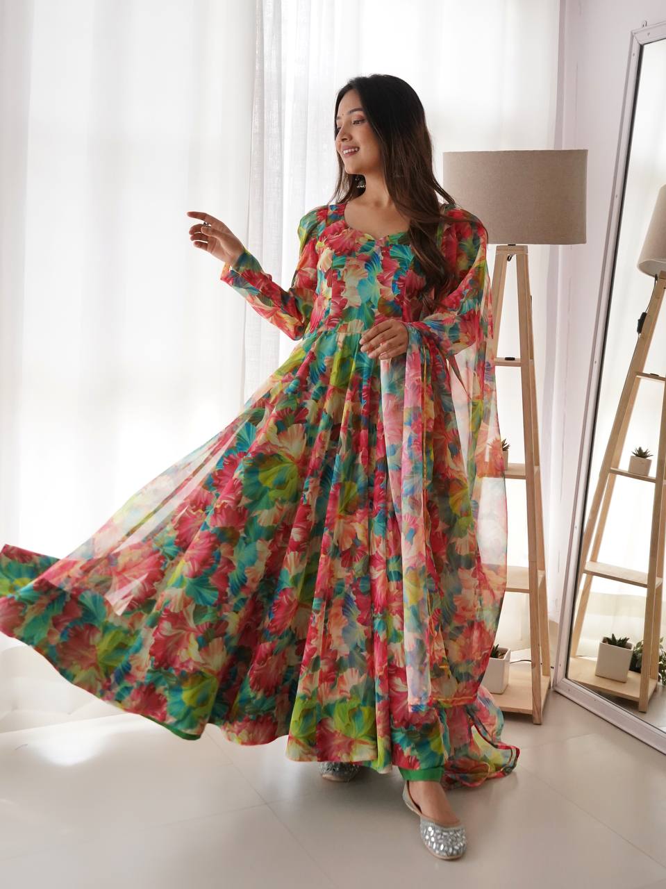 Multicolor Womens Gowns