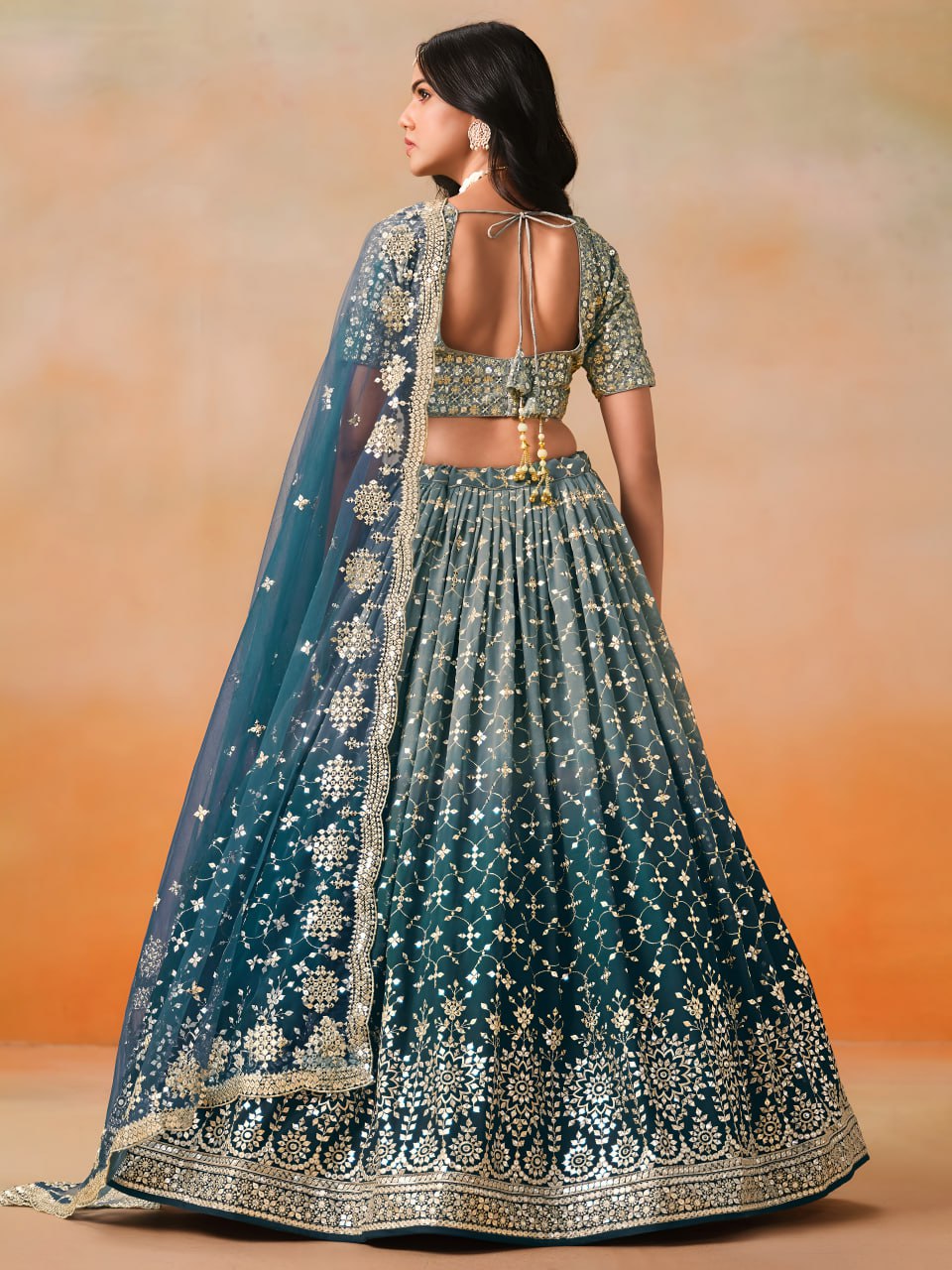 Designer Georgette Embroidered Lehenga Choli
