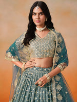 Designer Georgette Embroidered Lehenga Choli