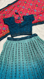 Designer Blue Color Chinon Silk Lehenga Choli