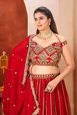 Beautiful Red Color Designer Lehenga Choli