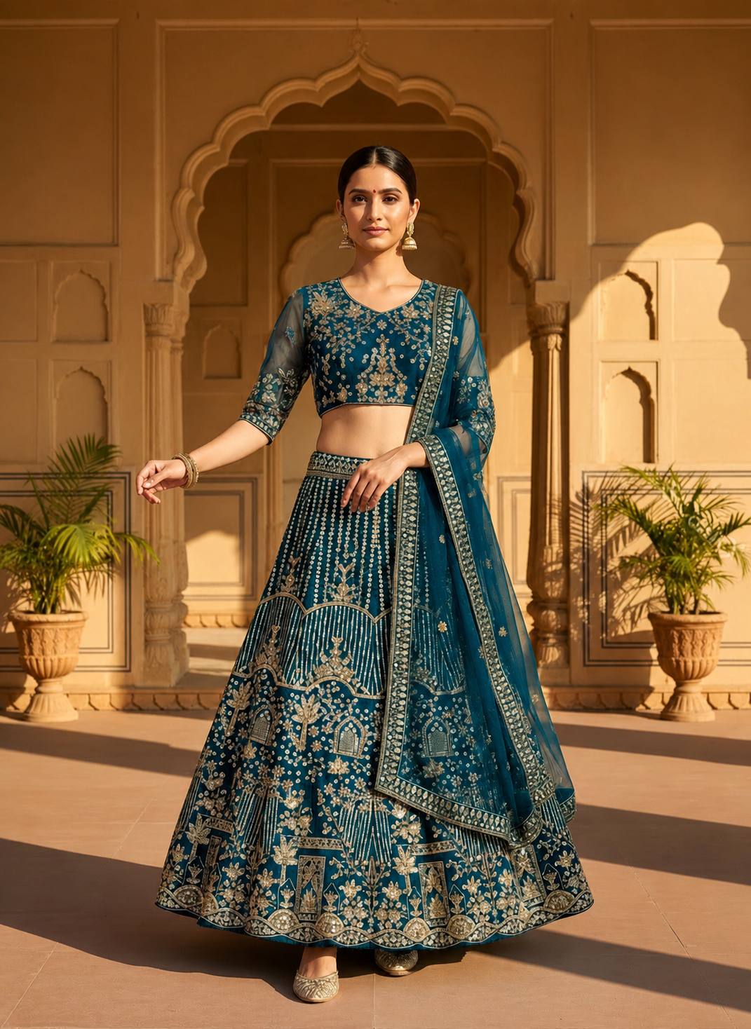 Royal Elegance Butterfly Net Lehenga Choli