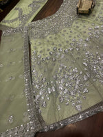 Buy Butterfly Net Lehenga with Foil Mirror Sequins Work Online