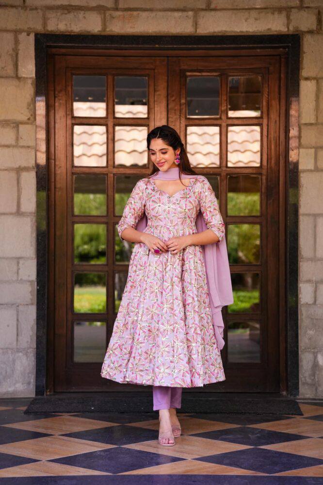 Buy Latest Pink Color Indian Gown Online at Best Price - Joshindia