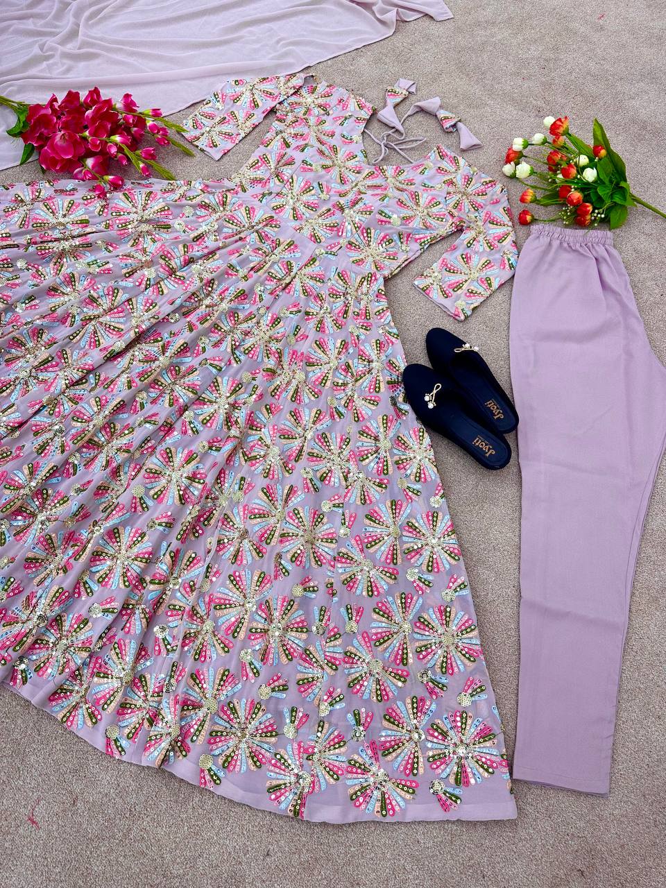 Buy Latest Pink Color Indian Gown Online at Best Price - Joshindia
