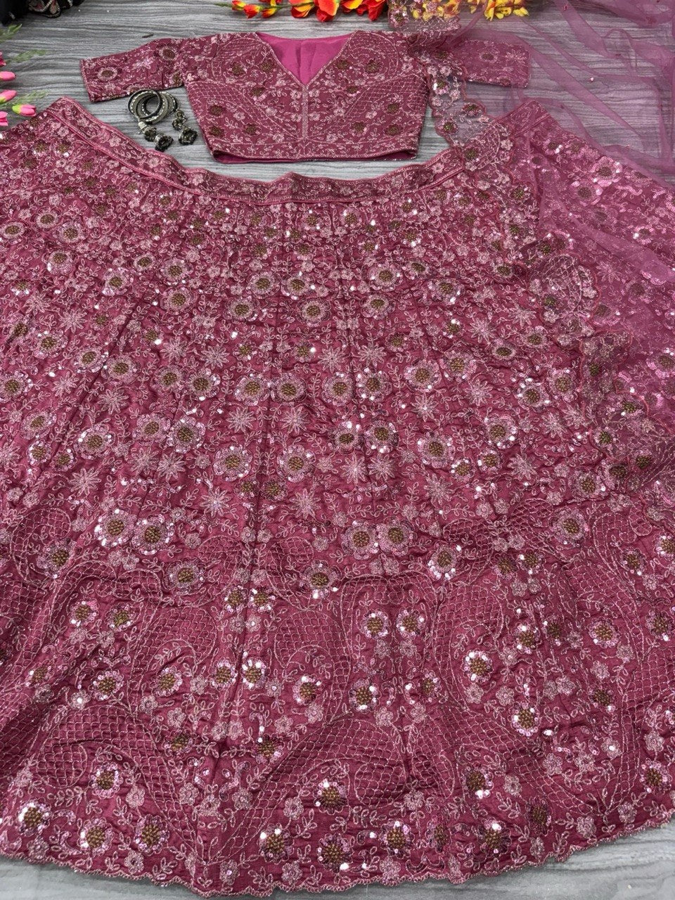 Buy Premium Chinon Silk Lehenga Choli Online