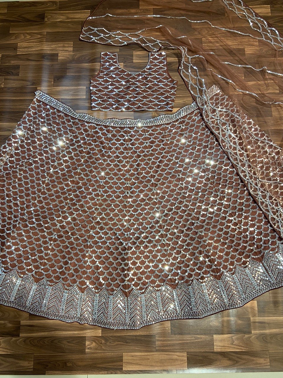 Buy Premium Net Sequins Work Lehenga Choli Online