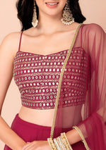 Buy Rani Pink Ruffle Lehenga Choli Online