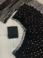 Stunning Black Sequins Georgette Party Wear Lehenga Choli