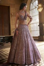 Buy Kasturi Silk Sequins & Thread Work Designer Lehenga Choli Online