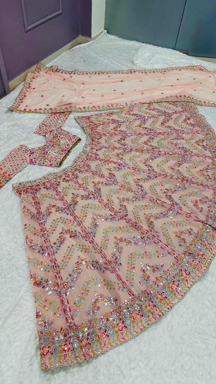 Buy Faux Georgette Lehenga Choli Online