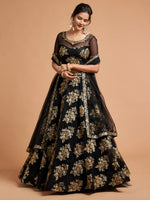 Buy Black & Golden Designer Lehenga Choli Online