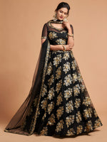 Buy Black & Golden Designer Lehenga Choli Online